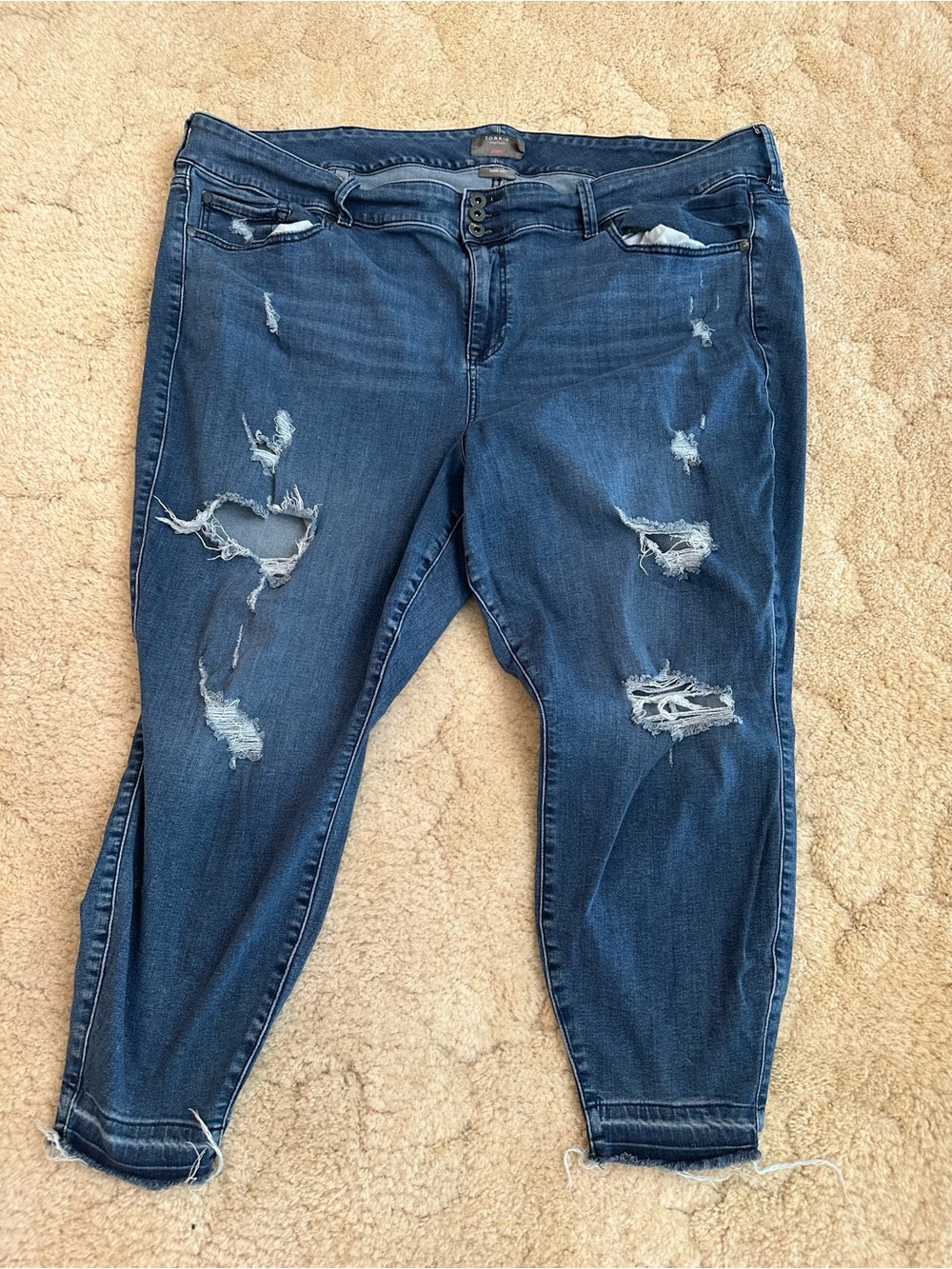 Torrid Dark Blue Distressed Women’s Jeans
